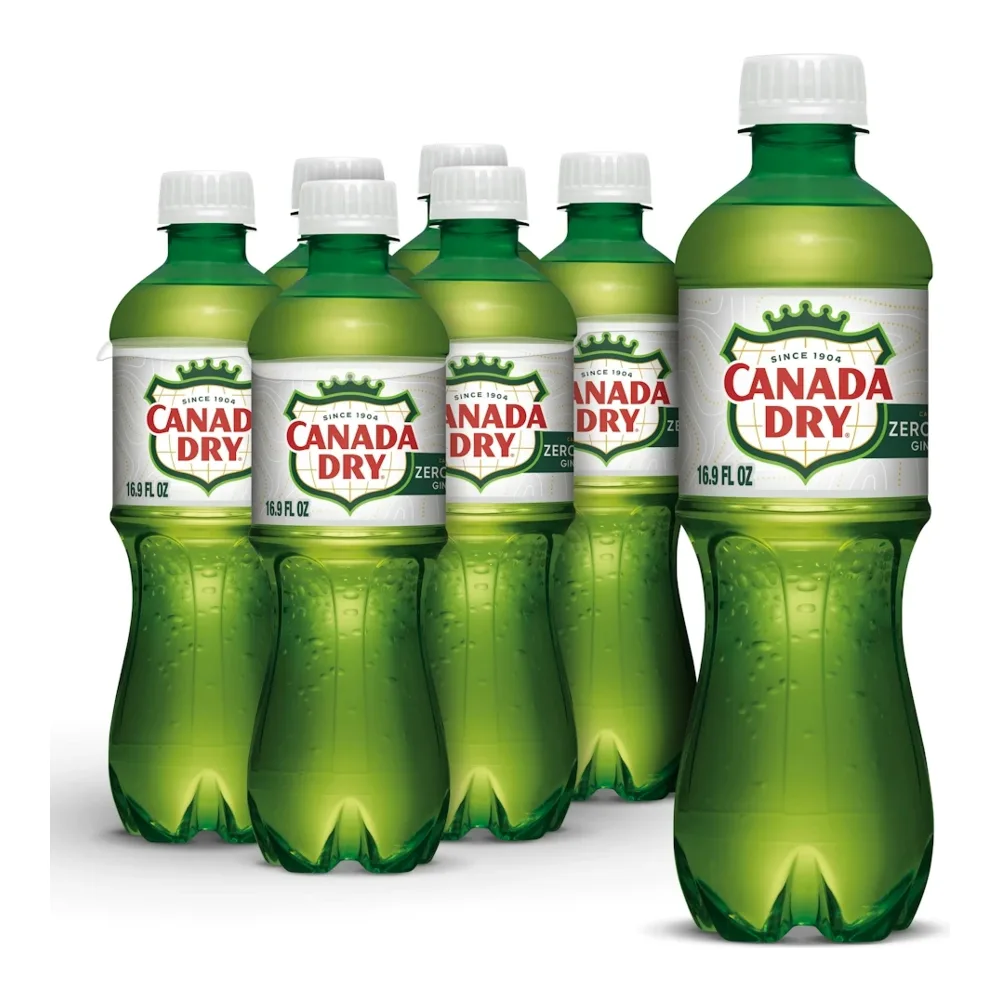 078000148428 CANADA DRY ZERO BOTTLES 16.9Z/6PK - Image 1