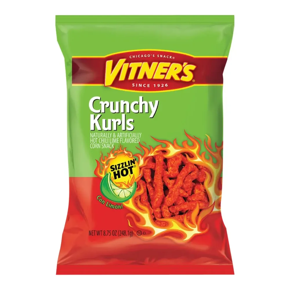 078271640430 VITNERS CRUNCHY KURLS LIMON 8Z - Image 1