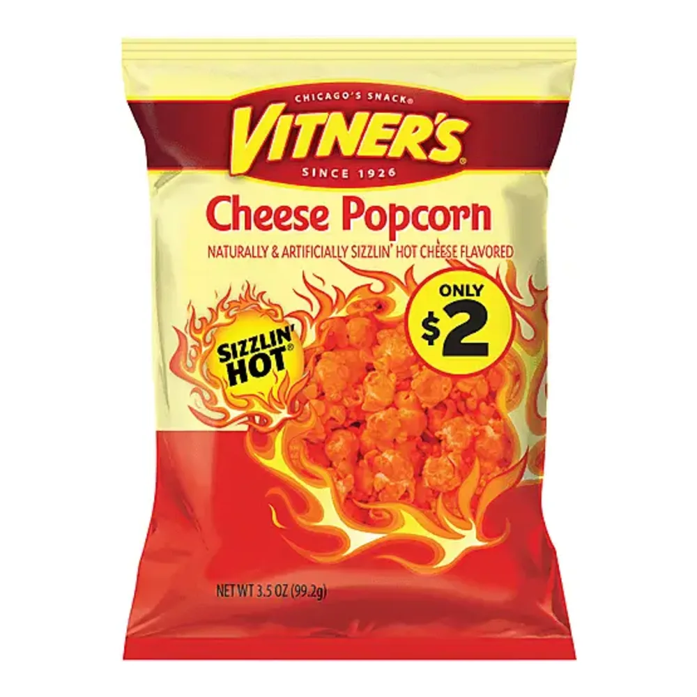 078271647897 VITNERS SIZZLIN HOT POPCORN 3.5Z - Image 1