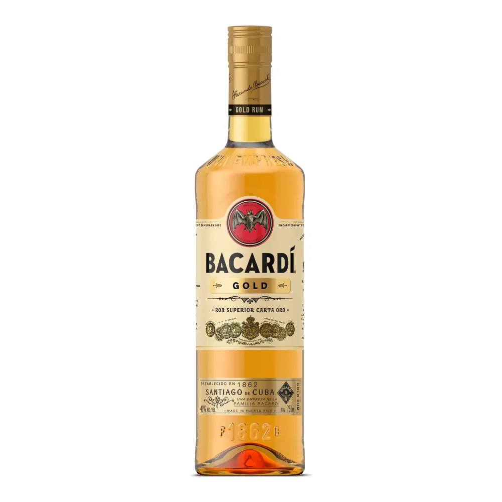 080480025403 BACARDI RUM GOLD 750ML - Image 1