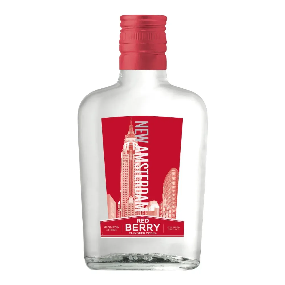 085000020371 NEW AMSTERDAM VODKA RED BERRY 200ML - Image 1