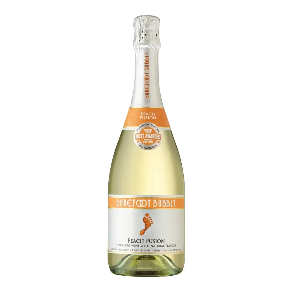 085000022733 BAREFOOT BUBBLY PEACH FUSION 750ML - Image 1