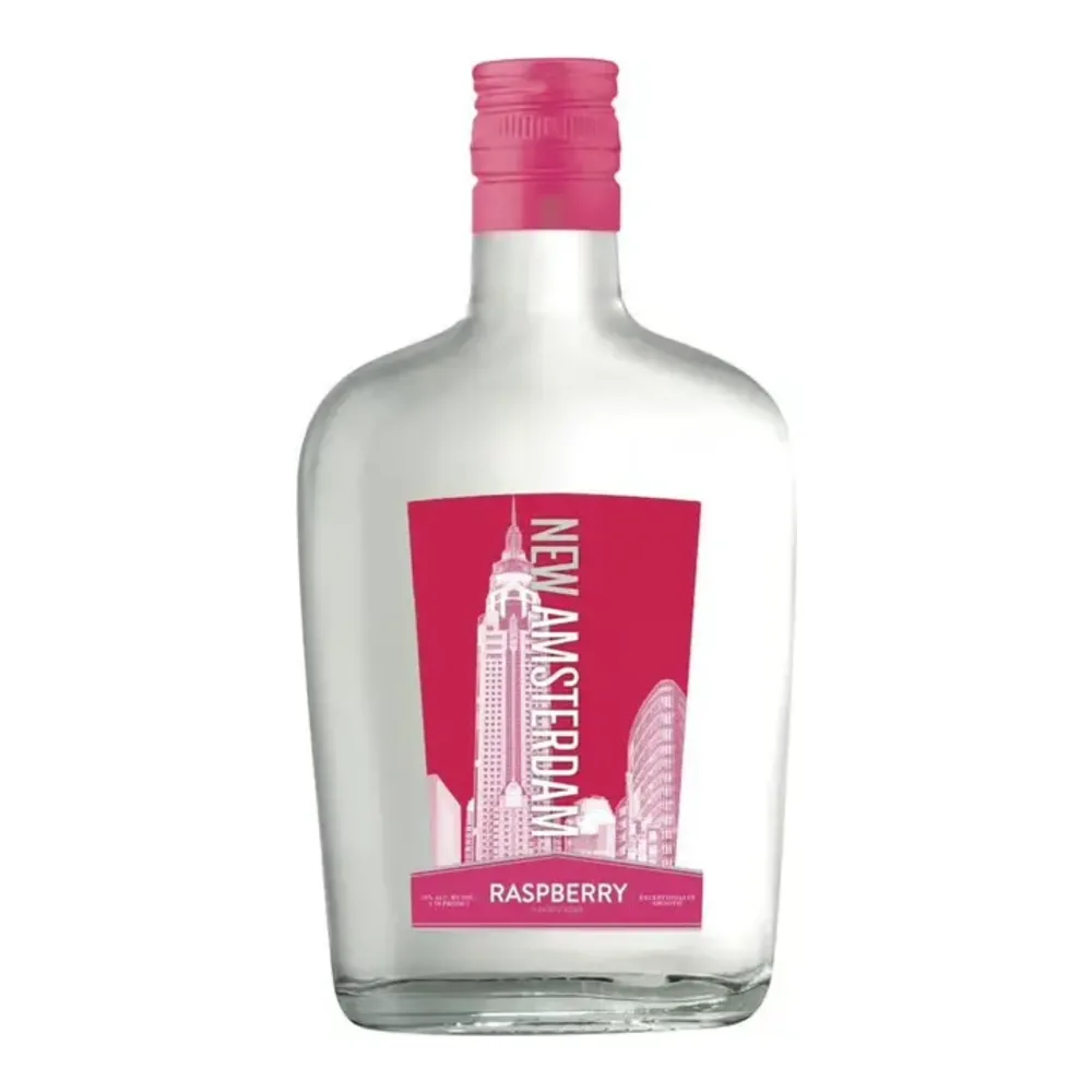 085000026144 NEW AMSTERDAM VODKA RASPB 375ML - Image 1