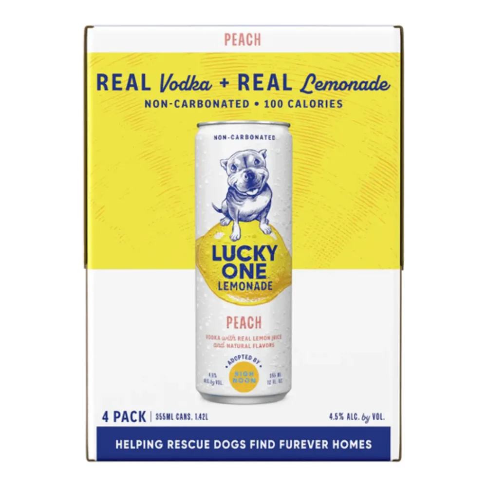 085000040713 LUCKY ONE VODKA PEACH LMND 4PK - Image 1