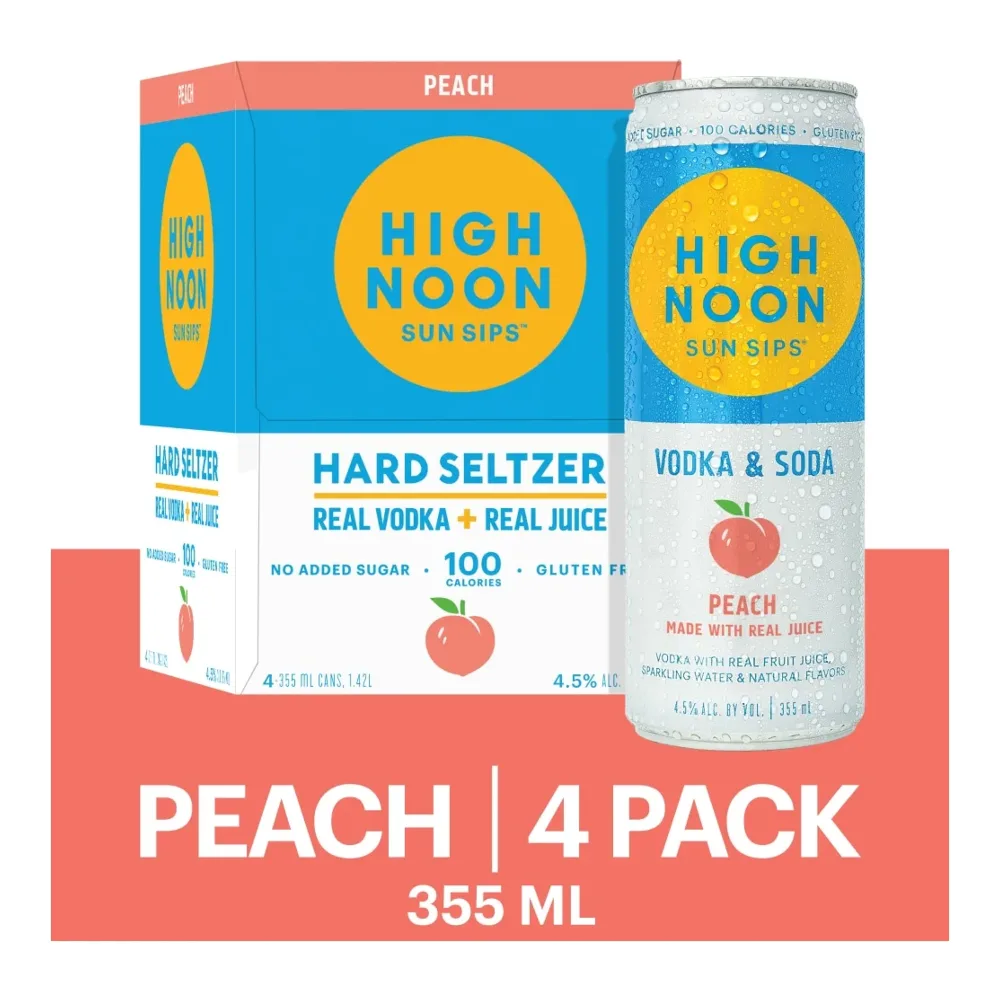 085000431375 HIGH NOON VODKA PEACH 4PK - Image 1
