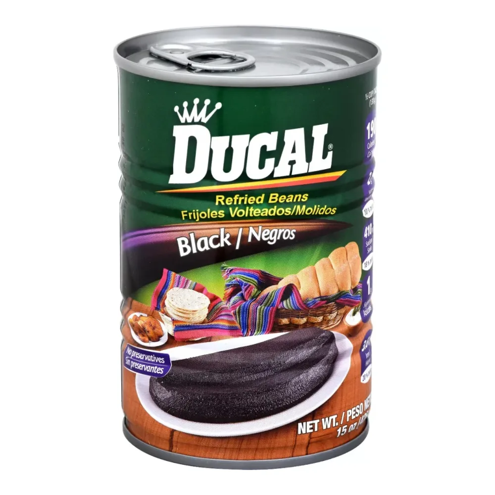 088313001365 DUCAL REFRIED BLACK BEANS 15Z - Image 1