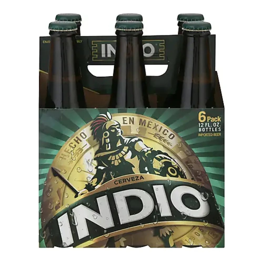 089826905065 CERVEZA INDIO BOTTLES 12Z/6PK - Image 1