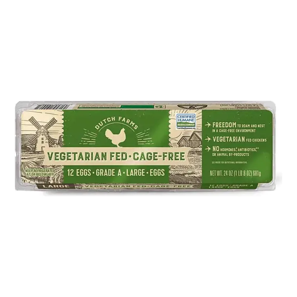 091945100061 DUTCH FARM VEGETARIAN BRN- EGGS 1DZ - Image 1