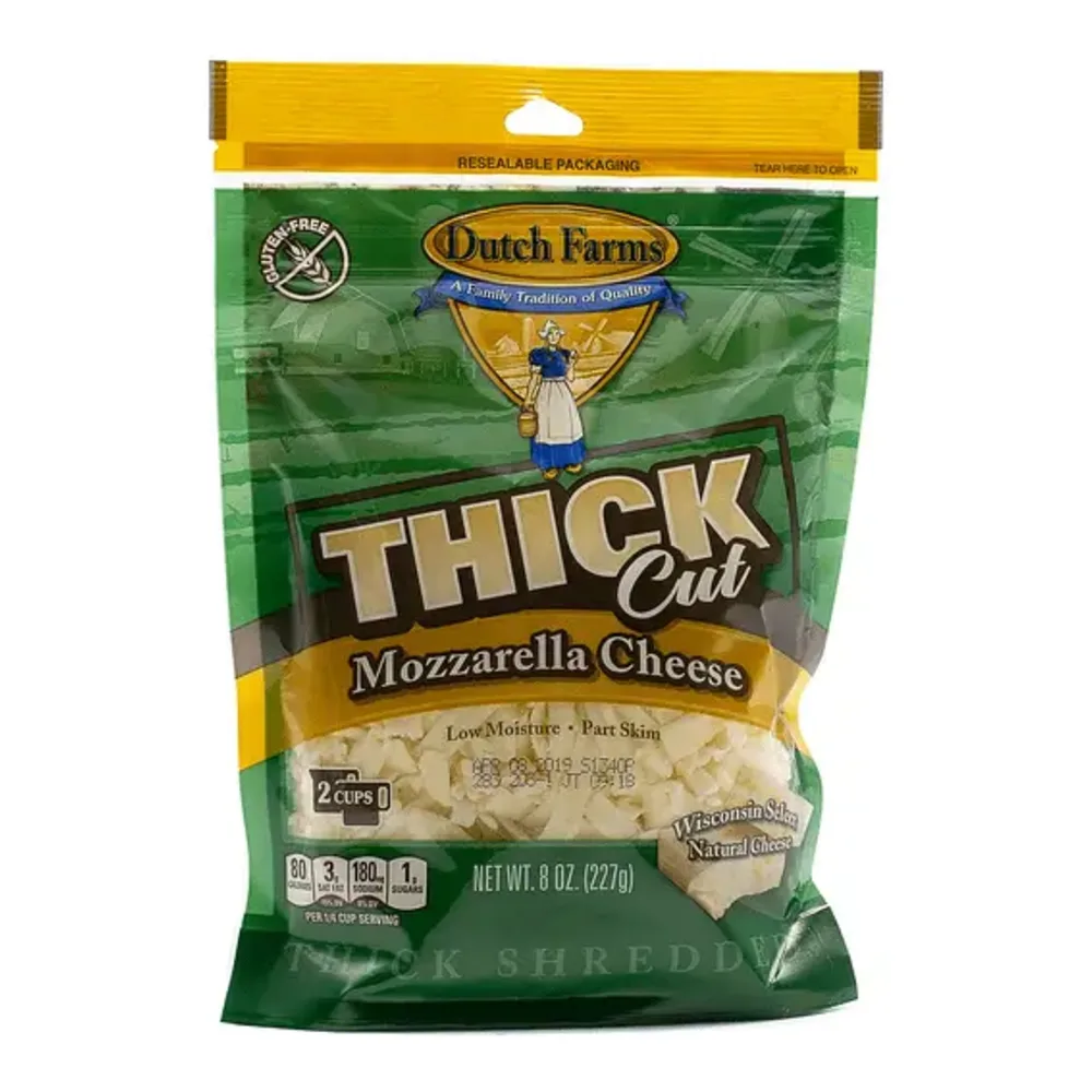 091945200211 DF/SHRED THICK MOZZARELLA 8Z - Image 1