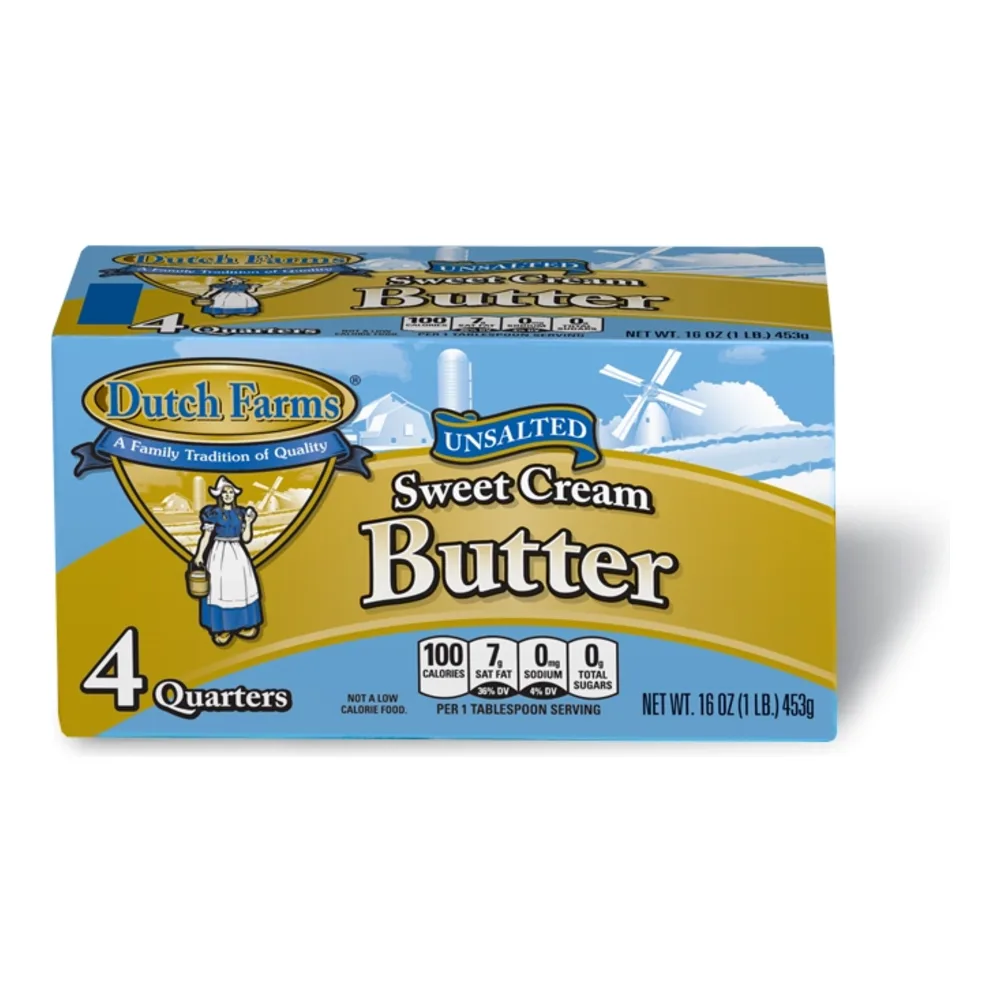 091945410207 DUTCH FARMS UNSALTED BUTTER QUARTERS 16Z - Image 1