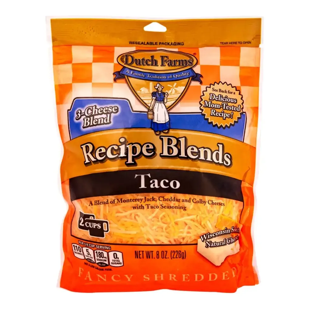 091945708885 DF/SHREDDED TACO CHEESE 8Z - Image 1