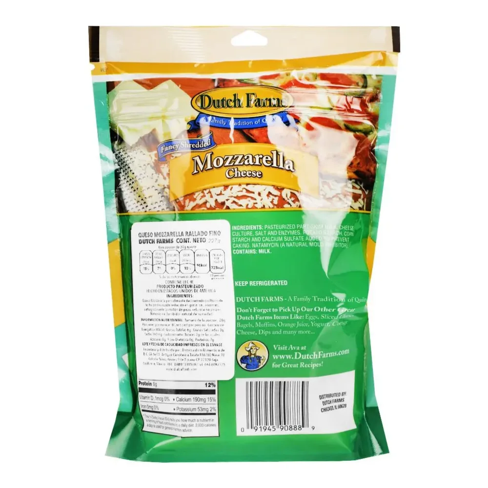 091945908889 DF/SHREDDED MOZARELLA CHEESE 8Z - Image 1