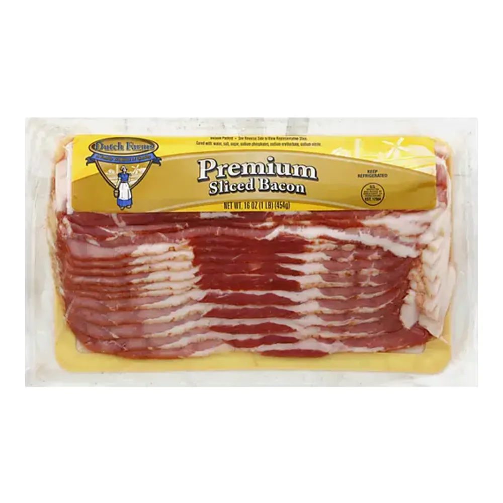 091945999009 DUTCH FARMS SLICED BACON 16Z - Image 1