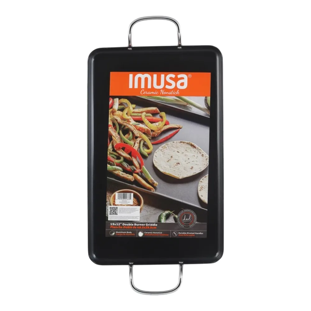 094046018334 IMUSA DOUBLE BURNER 19X12 - Image 1