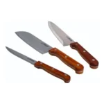 IMUSA 3PC KNIFE SET WOOD HNDL