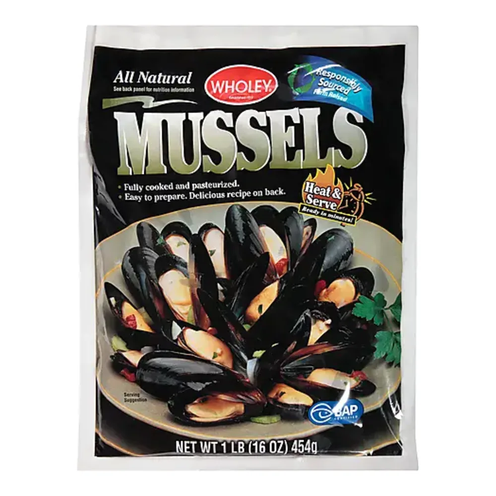 094776035038 WHOLEY NATURAL MUSSELS 1LB - Image 1
