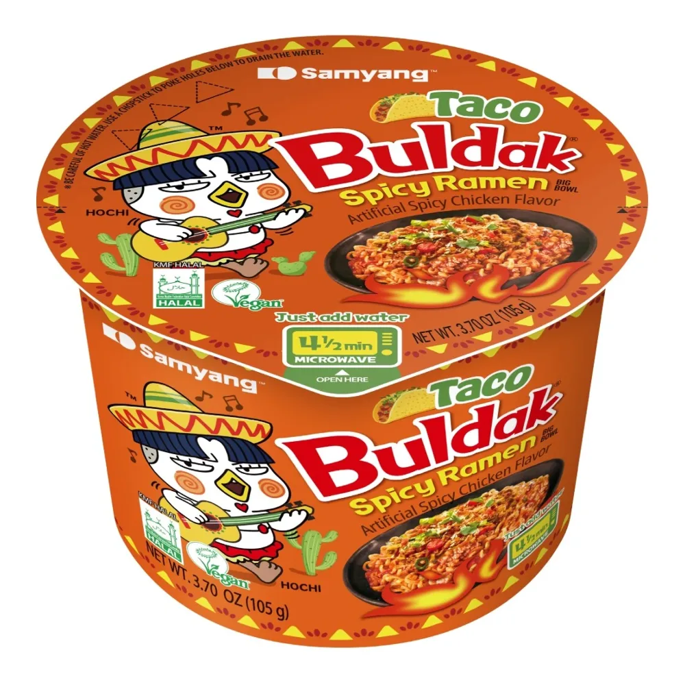 192699001342 BULDAK TACO SPICY RAMEN BIG BOWL 6.52Z - Image 1