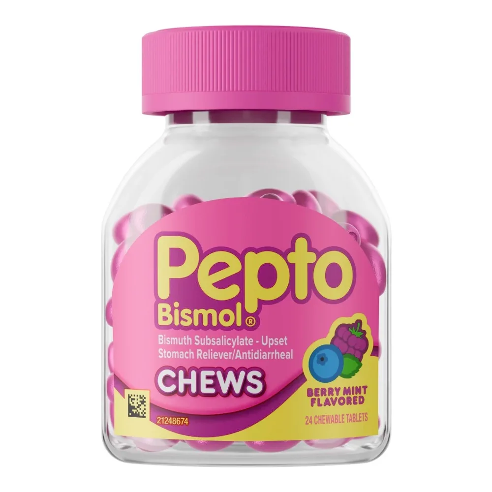 301490003770 PEPTO BISMOL CHEWS BERRY 24CT - Image 1