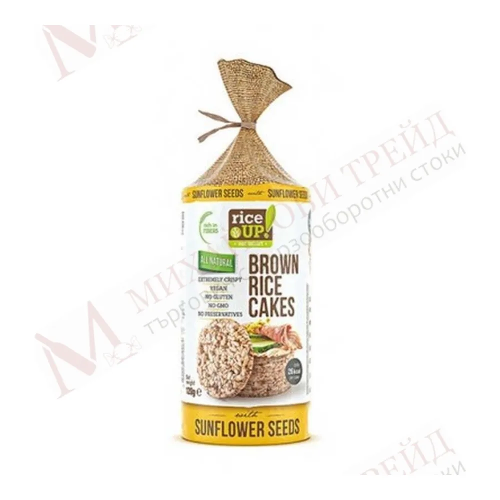 3800233070064 RICE UP BROW RICE CAKE SUNFLOWER 4.23Z - Image 1