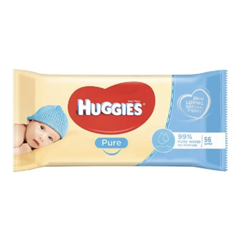 5029053550039 HUGGIES BABY WIPES PURE 56CT - Image 1