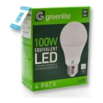 GREENLITE 100W LED BULB 4PK