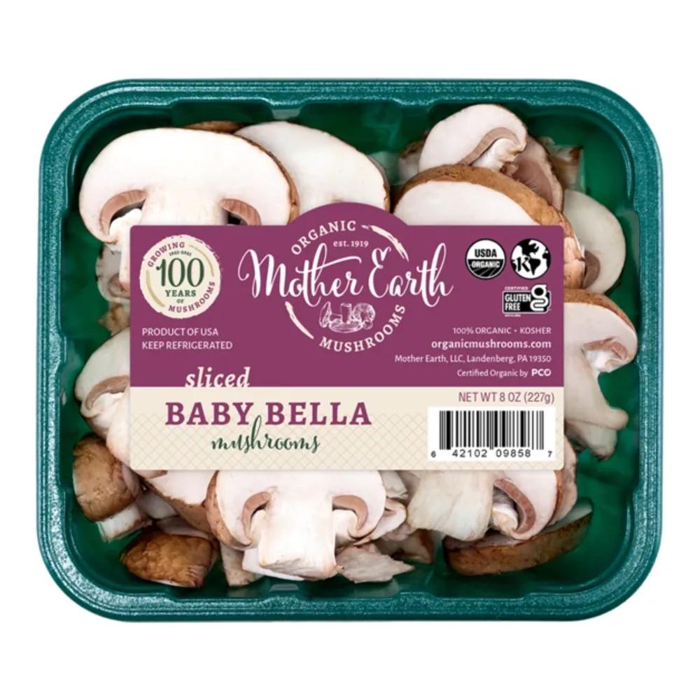 642102098587 BABY BELLA SLICED MUSHROOMS 8Z - Image 1