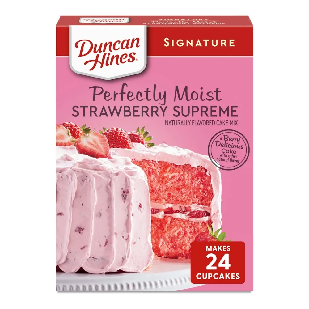 644209411856 DUNCAN HINES SIG STRAWBERRY CAKE 15Z - Image 1