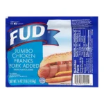 FUD JUMBO CHICKEN PORK FRANKS 16Z