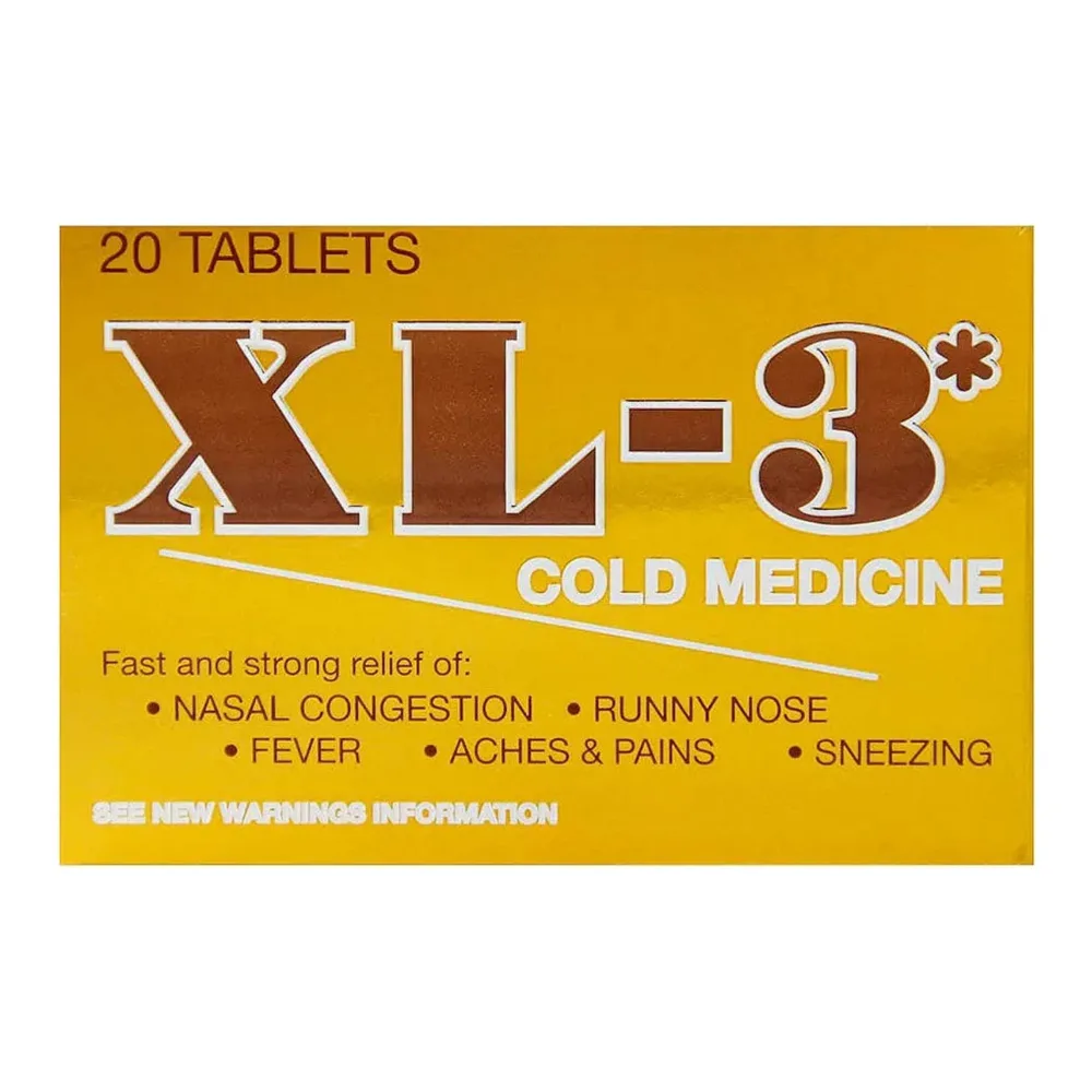 645981000214 XL-3 COLD MEDICINE 20 TABS - Image 1