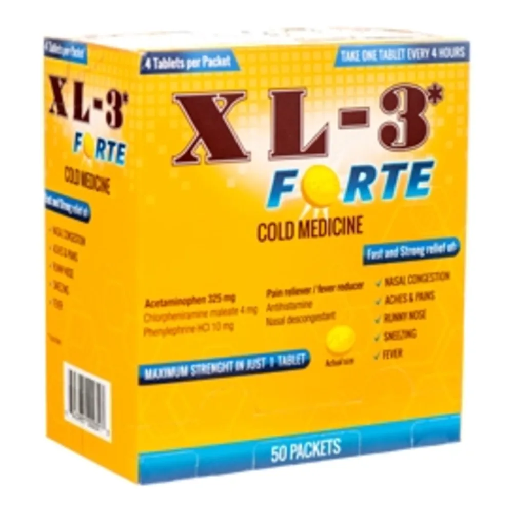645981000306 XL-3 COLD MEDICINE FORTE 4PK - Image 1