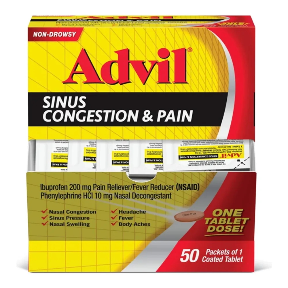 655708017821 ADVIL SINUS CONGESTION & PAIN 200mg - Image 1