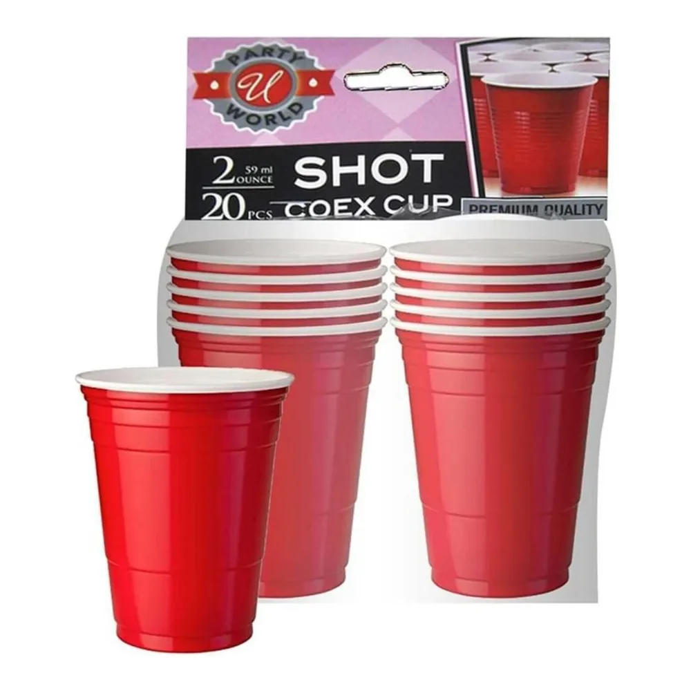 676979910253 PARTY 1oz CLEAR SHOT CUPS 20CT - Image 1