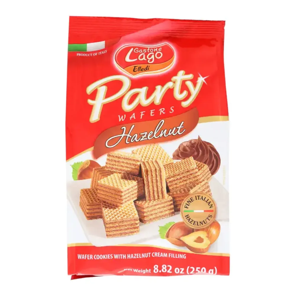694649002428 GASTONE LAGO HAZELNUT WAFERS 8.8Z - Image 1