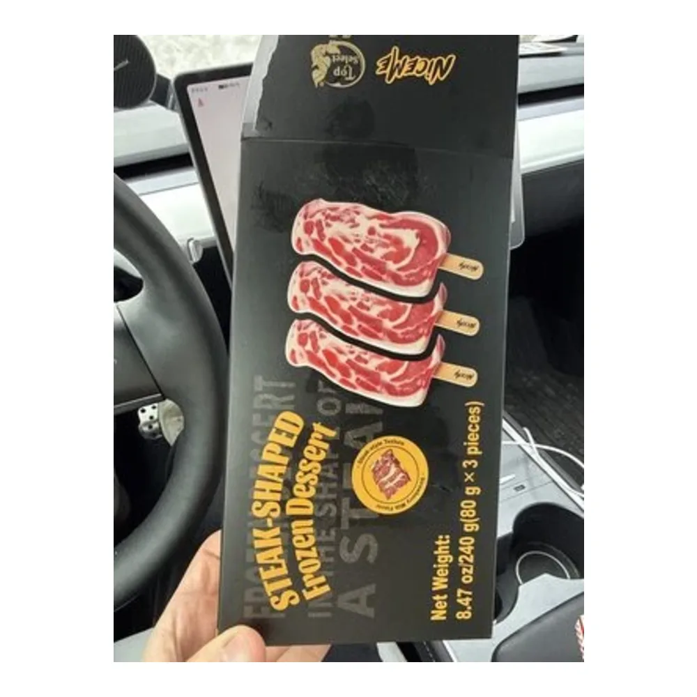 6974333802430 NICEME STEAK SHAPE DESSERT 3PK - Image 1