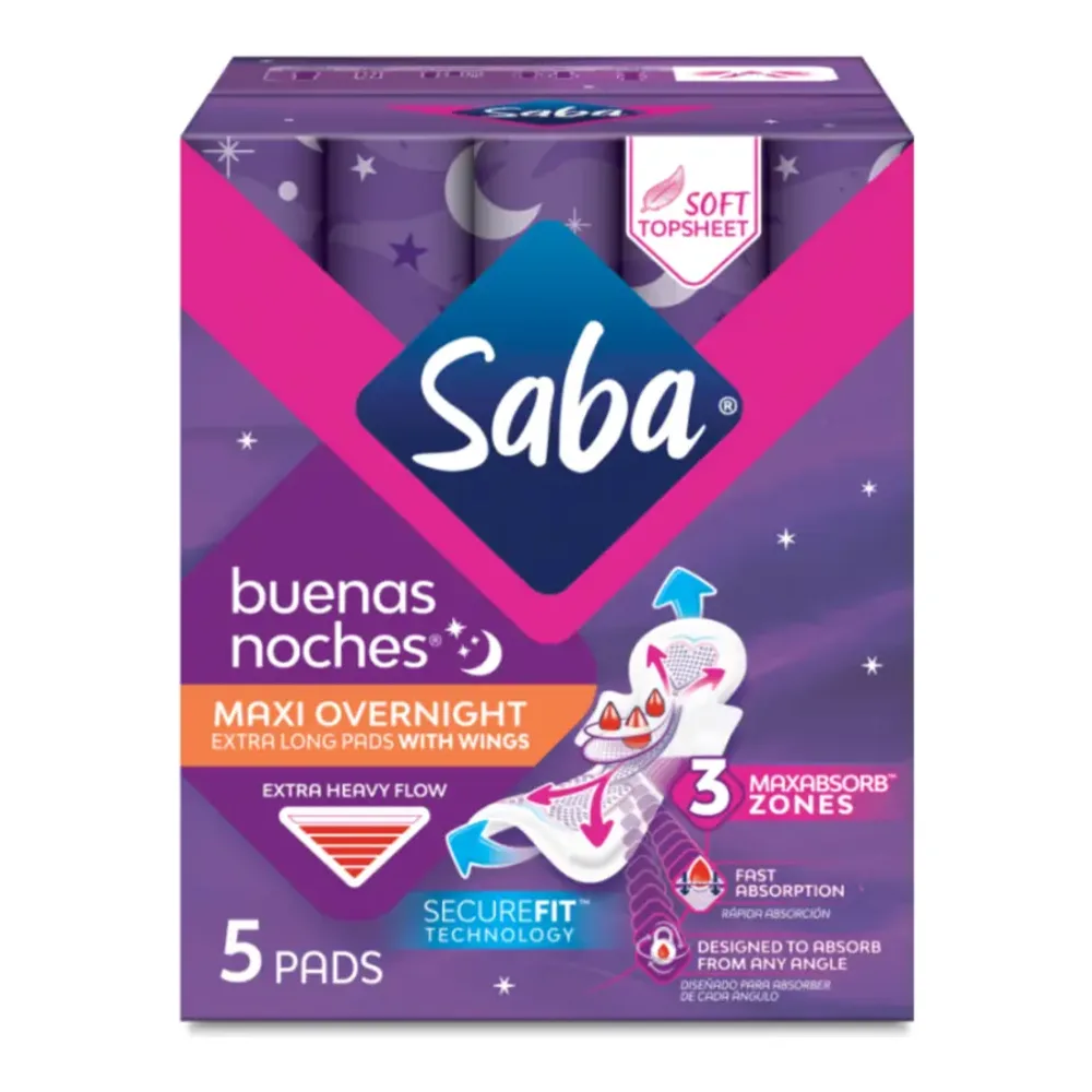 701664100296 SABA MAXI OVERNIGHT 5CT - Image 1