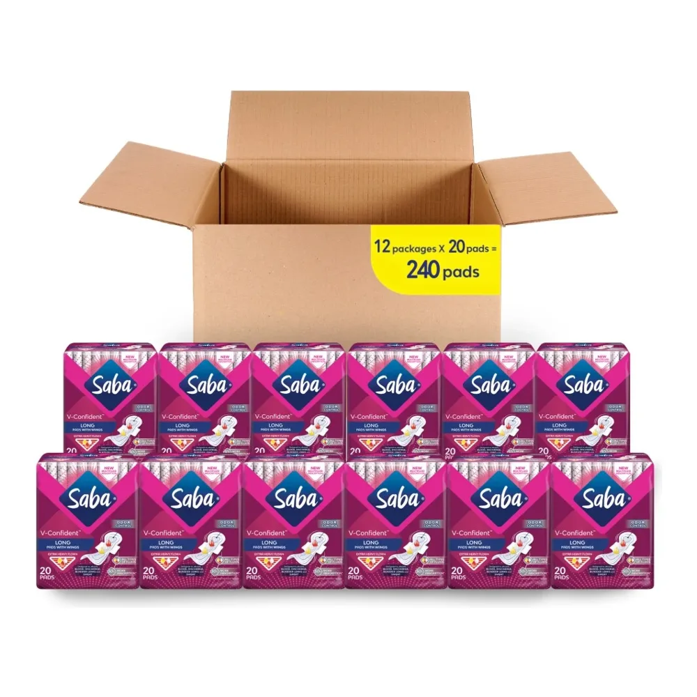 701664100753 SABA V CONFIDENT LONG PADS 20CT - Image 1