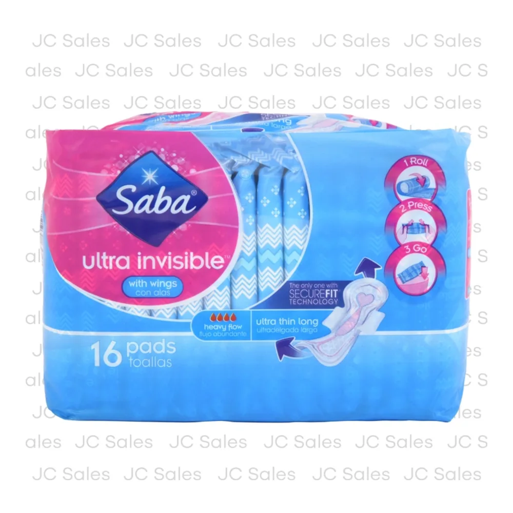 701664600062 SABA ULTRA INVISIBLE ULTRA THIN LONG 16CT - Image 1