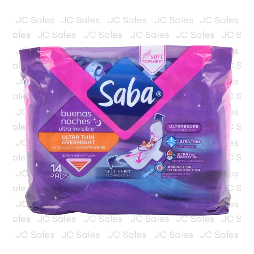 701664600079 SABA ULTRA MAXIPADS 14CT - Image 1