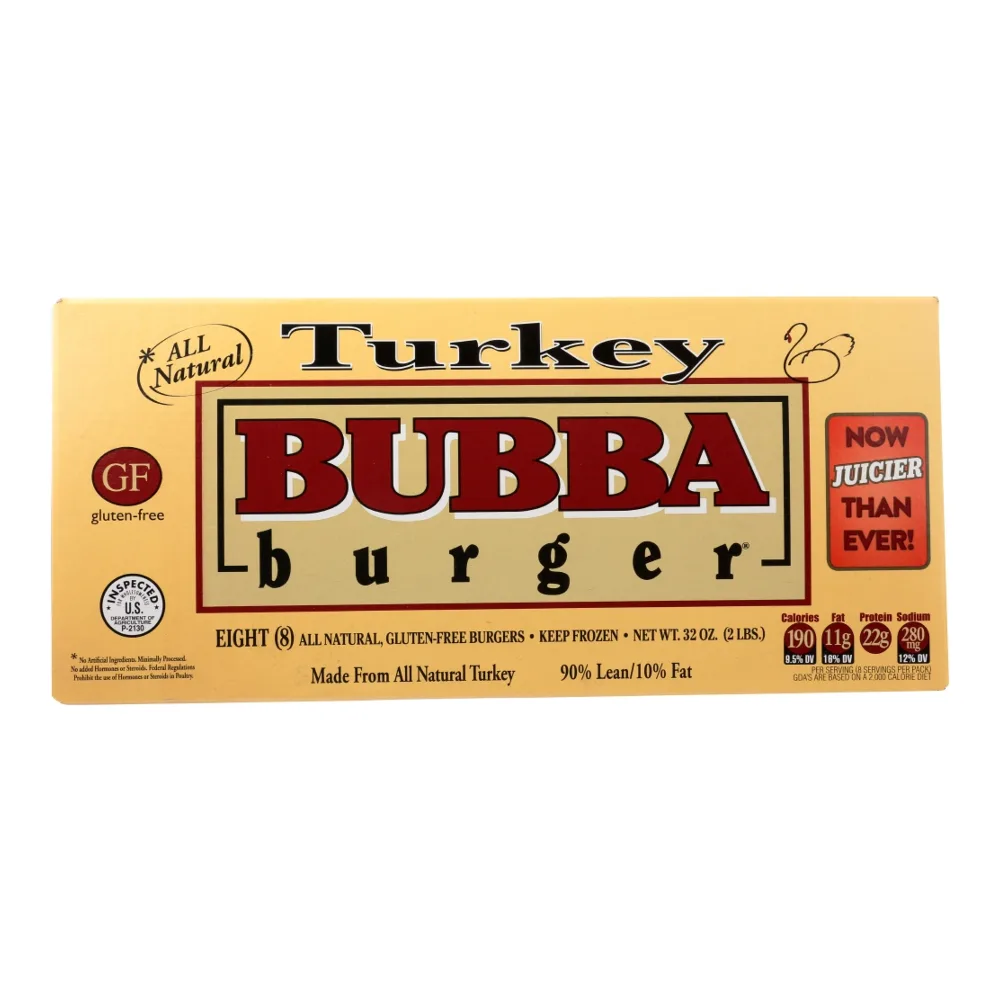704639760044 BUBBA TURKEY BURGERS 2LB - Image 1