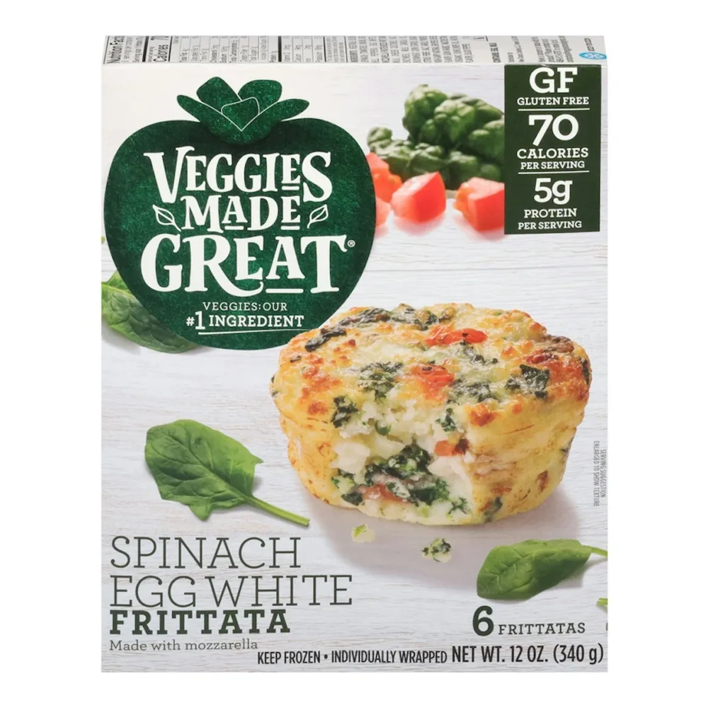 704863050058 VEGGIES MADE GREAT SPINACH/EGG/WHITE 6CT 12Z - Image 1