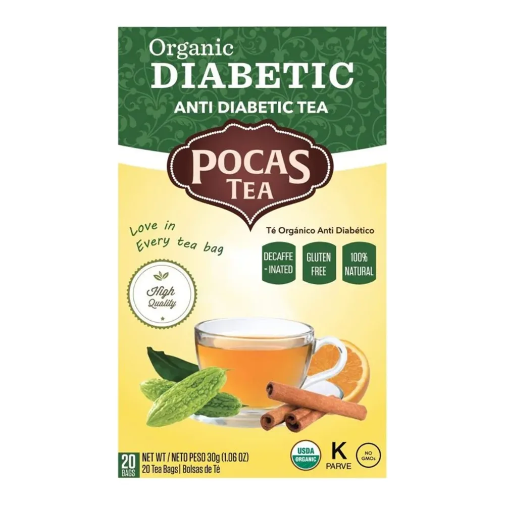 708828980763 POCAS ORG ANTI DIABETIC TEA 20CT - Image 1