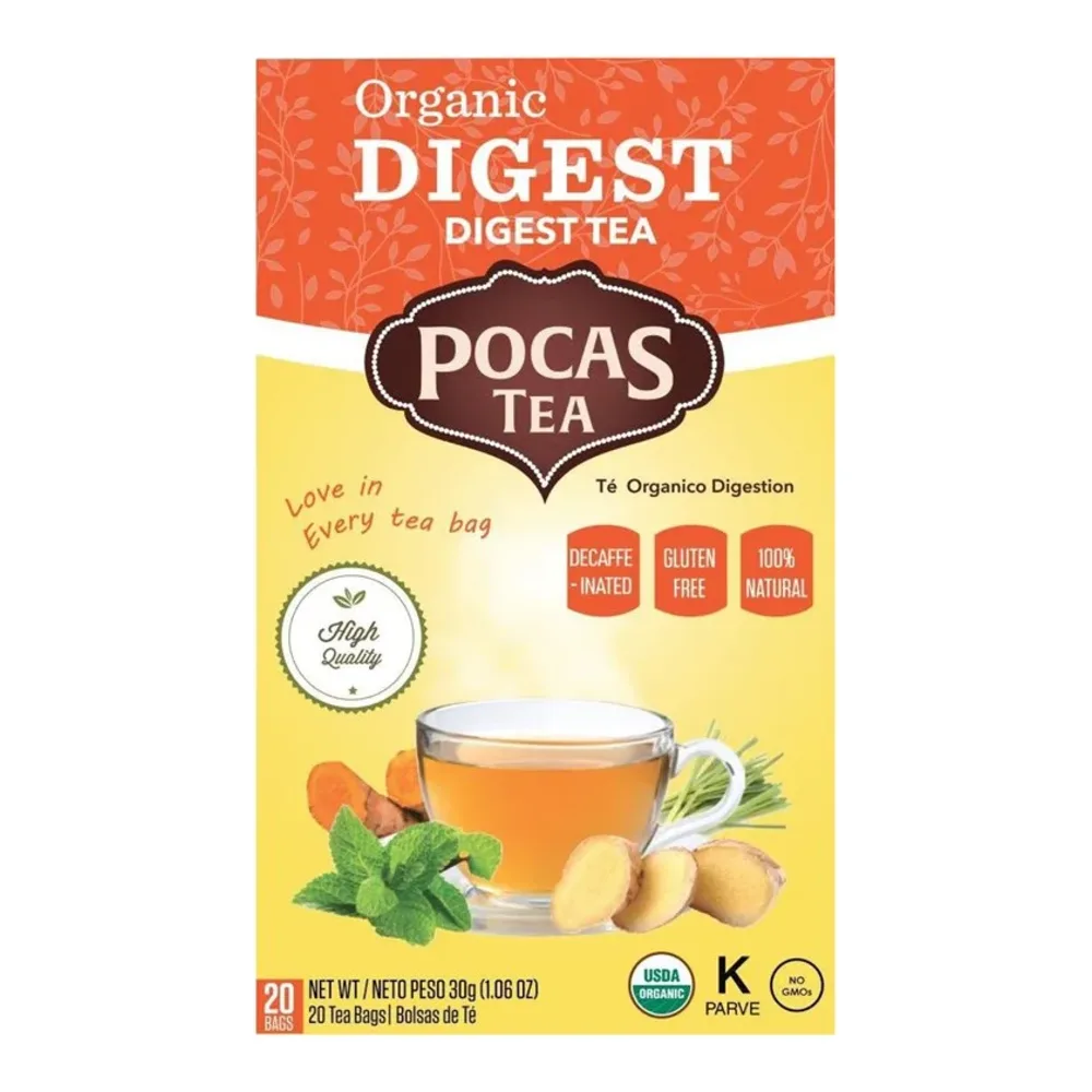 708828980787 POCAS ORG DIGEST TEA 20CT - Image 1