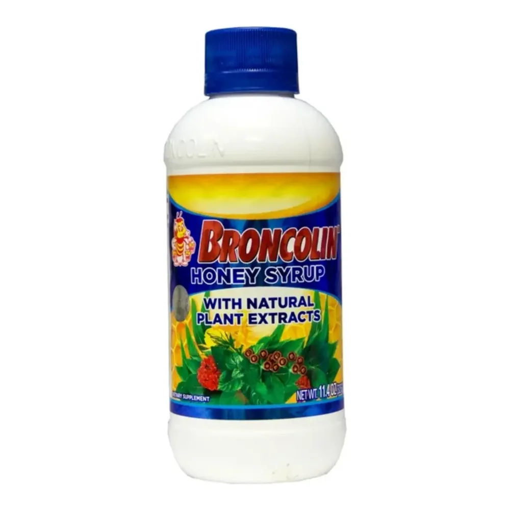 714706100109 BRONCOLIN COUGH SYRUP TAPA BLANCA 11.4Z - Image 1