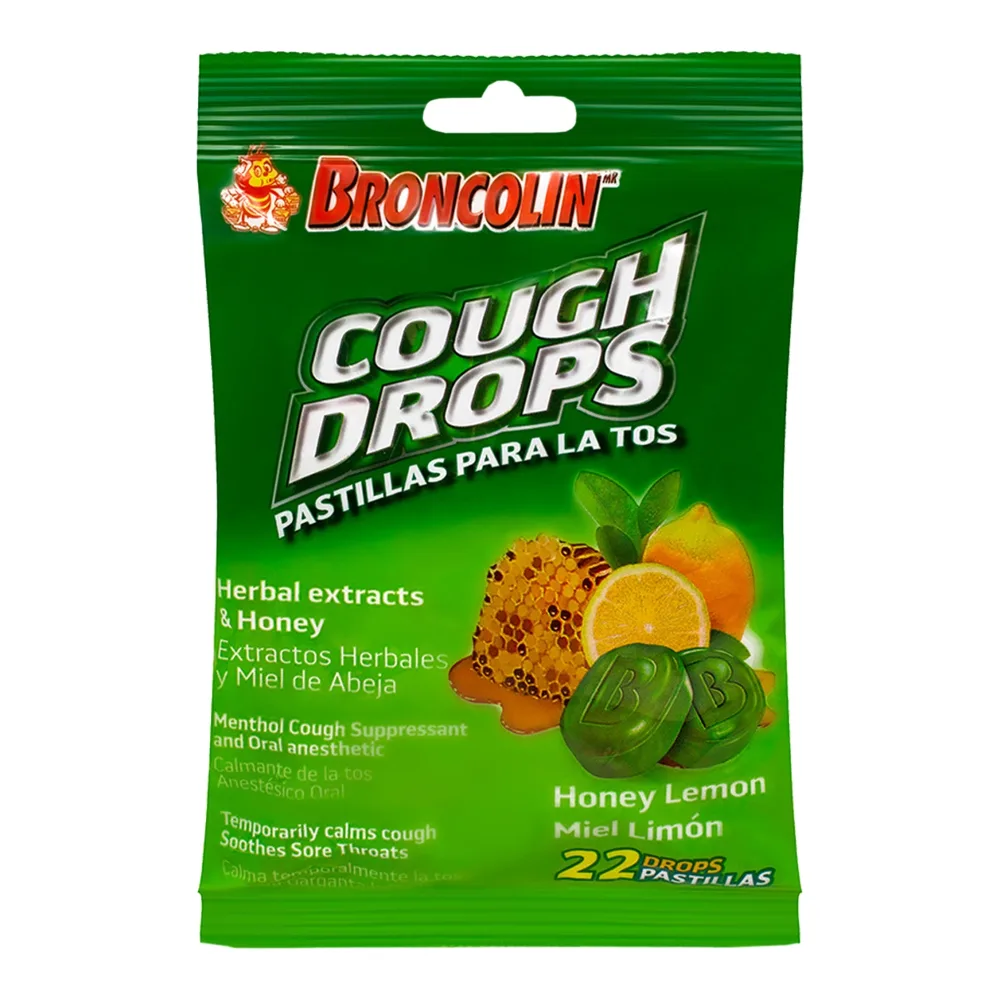714706903922 BRONCOLIN COUGH DROPS 22CT - Image 1