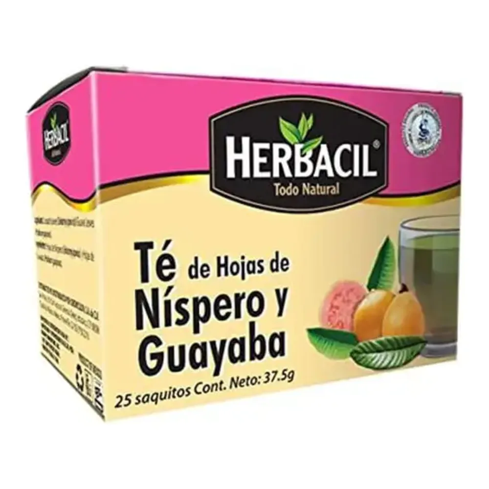 714706911910 HERBACIL LOQUAT AND GUAVA TEA 25CT - Image 1
