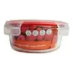 CPE CONT GLASS ROUND RED 28oz.
