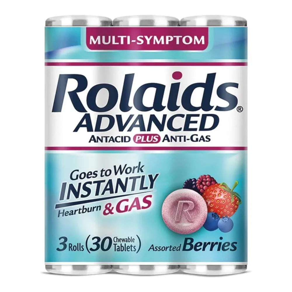 720112004542 ROLAIDS ADV ANTACID BERRY 10CT - Image 1