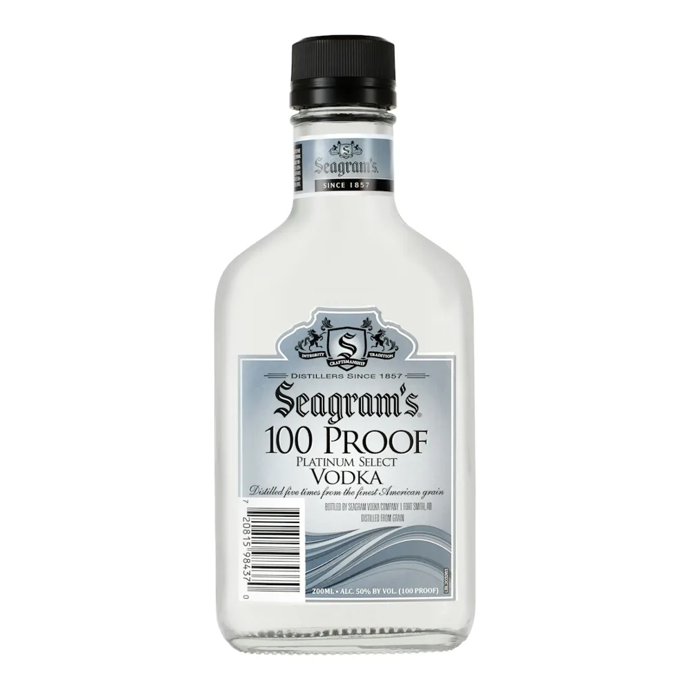 720815984370 SEAGRAMS VODKA PLATINUM 200ML - Image 1