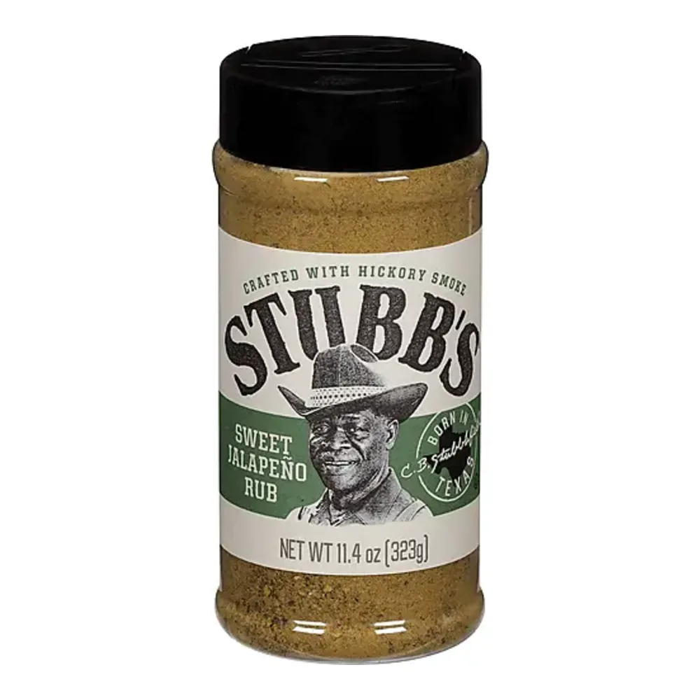734756011026 STUBBS SWEET JALAPENO RUB 11Z - Image 1