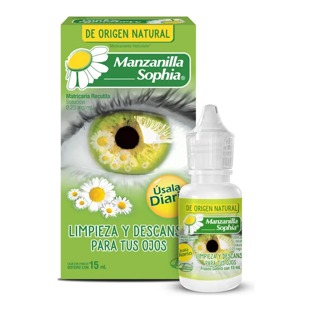 736085278507 SOPHIA MANZANILLA EYE DROPS 15ml - Image 1